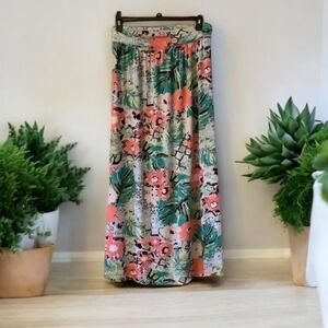 New directions maxi skirt size large colorful the waist rolls up to shor…